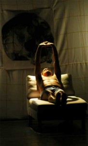 Manrique en su interpretación en "Sangre en el Diván"