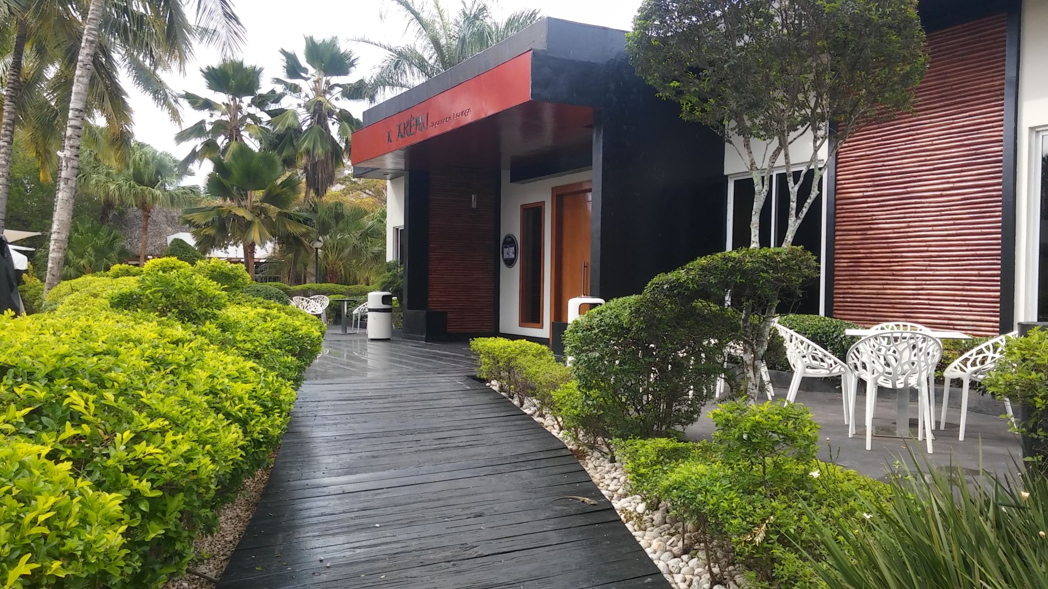 La entrada al restaurante japonés