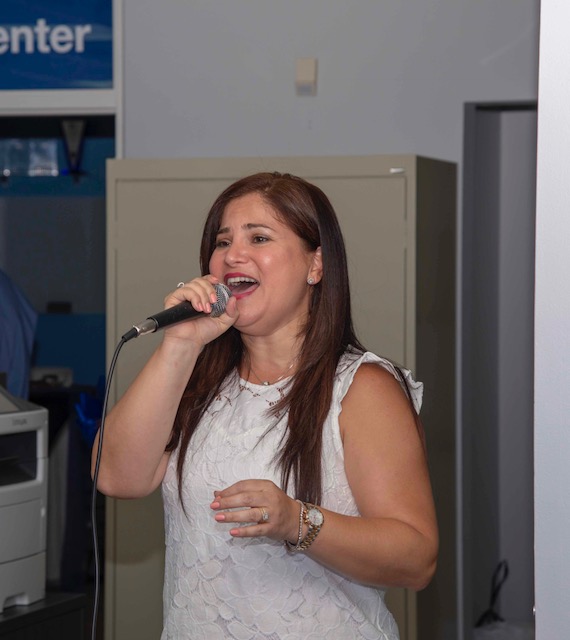 Rosana Cantillo durante su actuación.
