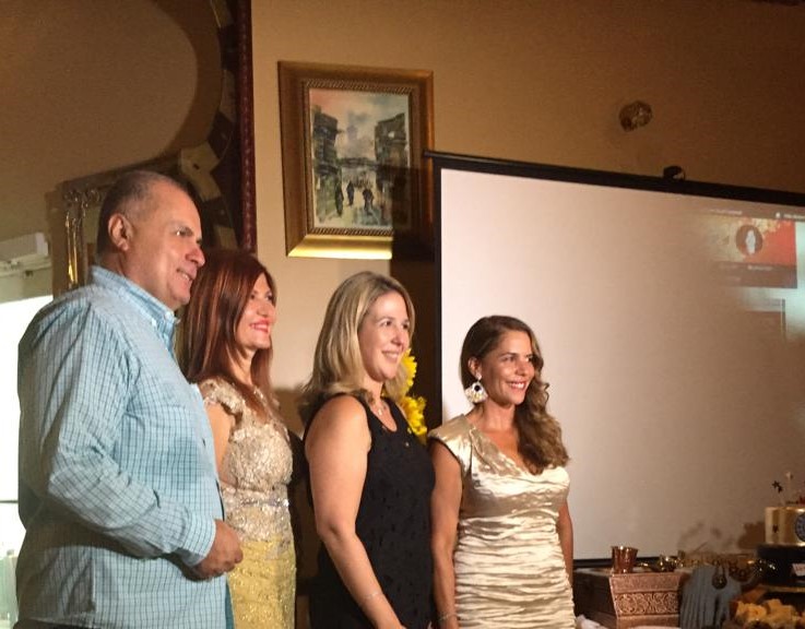 Jean Yacoub, gerente de Maroosh, Marybel Torres CEO de la Nota LAtina, la abogado de la ciudad Miriam Soler Ramos, y Gina Tinoco conductora de La TinocoCina.