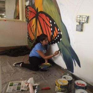 Marie Franco captó en un mural el espíritu del Flamingo Gardens Everglades wildlife